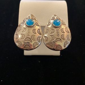 Southwestern Sterling Turquoise Earrings